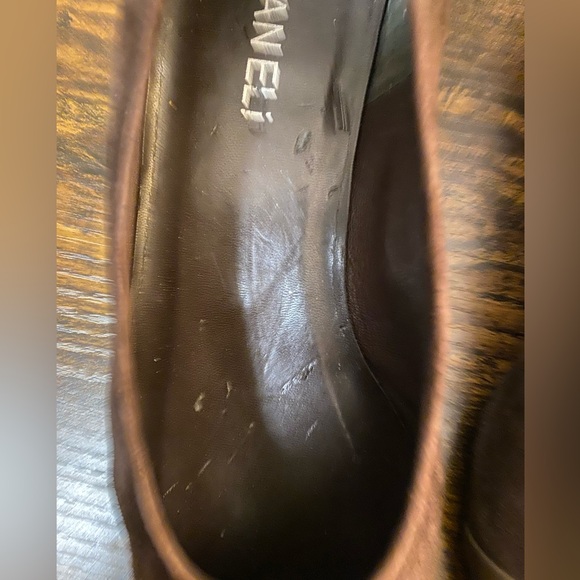 Vaneli Brown Suede Flats, Capped Toe - Picture 8 of 9